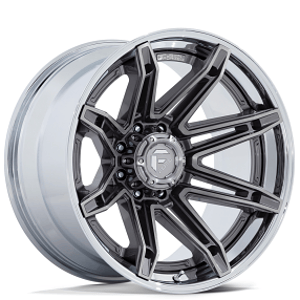 22" Fuel Wheels FC401 Brawl Platinum with Chrome Lip Off-Road Fusion Forged Rims