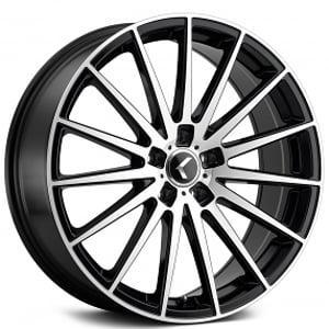 20" Kraze Wheels 191 Stunna Gloss Black Machined Rims
