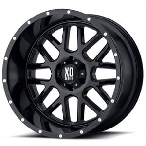 16" XD Wheels XD820 Grenade Gloss Black Rims 