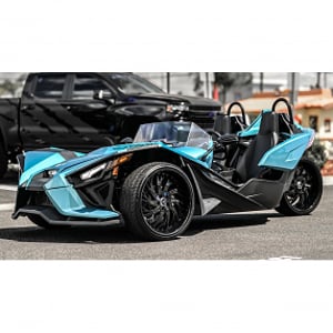 22/24" Staggered Artis Wheels Decatur Gloss Black Polaris Slingshot / 3-Wheeler Rims