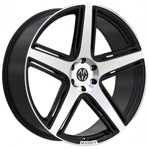 26" Massiv Wheels 926 Classico Black with Machined Face Rims