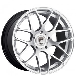 19" Staggered Avant Garde Wheels Ruger Mesh Liquid Silver Rims 