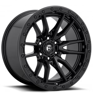 17" Fuel Wheels D679 Rebel Matte Black 6-Lug Off-Road Rims 