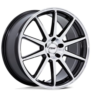 19" TSW Wheels TW004 Canard Gloss Black with Machined Face Flow Formed Rims