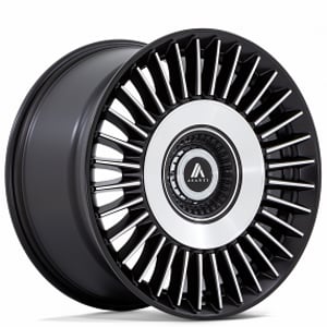 22" Asanti Wheels ABL-40 Tiara Satin Black with Diamond Cut Face Rims