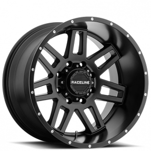 17" Raceline Wheels 931B Injector Satin Black Off-Road Rims 