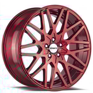 22" Shift Wheels Formula Candy Red Rims 