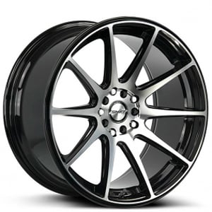 18" Shift Wheels Gear Gloss Black Machined Rims 