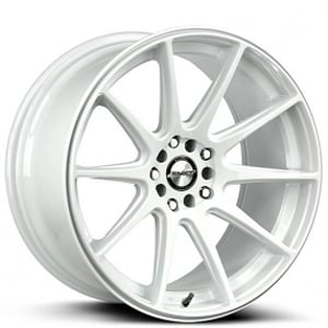 18" Shift Wheels Gear White Rims 