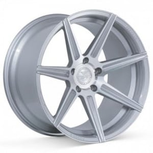 21" Staggered Ferrada Wheels F8-FR7 Machined Silver Flow Formed Rims
