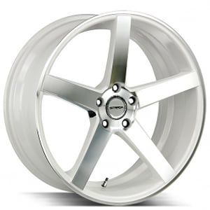 20" Strada Wheels Perfetto White Machined Rims 