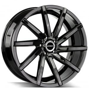 22" Strada Wheels Sega Black Rims