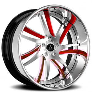 20" Staggered Artis Forged Wheels Profile Custom 2-Tone Face with Chrome Lip Rims