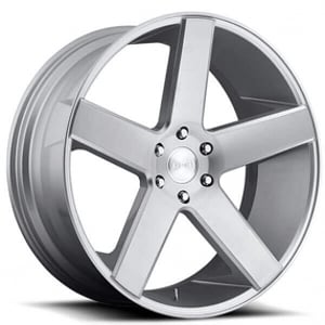 24" Dub Wheels Baller S218 Brushed Silver Rims 