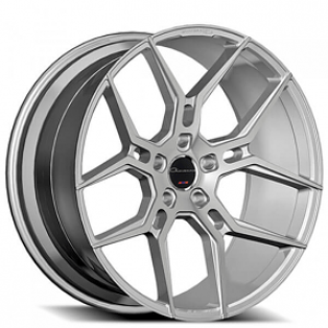 22" Staggered Giovanna Wheels Haleb Silver Machined Rims
