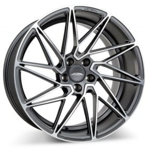 20x9" Ace Alloy D716 Driven Matte Mica Grey with Machined Face True Directional Wheels (Blank)