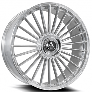 22" Azad Wheels AZ25 Chrome Floating Cap Rims