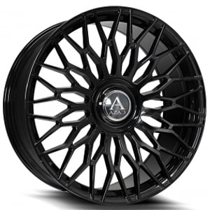 22" Azad Wheels AZ301 Gloss Black Floating Cap Rims
