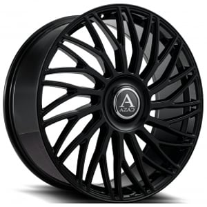 26" Azad Wheels AZ717 Gloss Black Floating Cap Rims