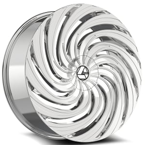 22" Azara Wheels AZA-535 Nano Chrome Rims