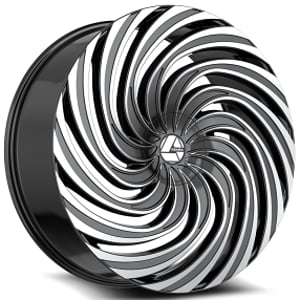 22" Azara Wheels AZA-535 Gloss Black Machined Rims