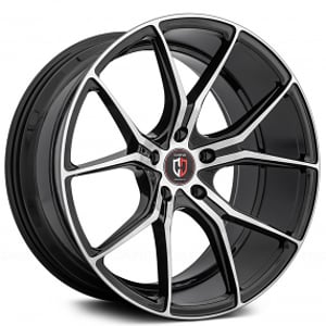 20" Curva Wheels C42 Gloss Black Machined Rims