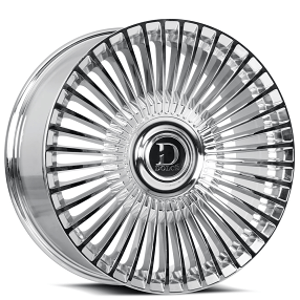 22" Dolce Luxury Wheels Trento Chrome Floating Cap Rims