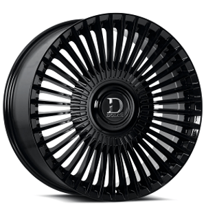 24" Dolce Luxury Wheels Trento Gloss Black Floating Cap Rims