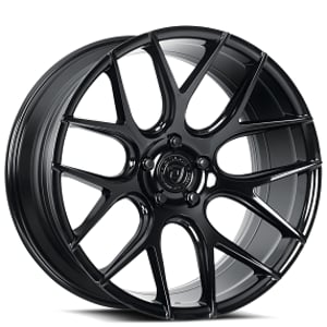 19" Staggered Dolce Performance Wheels Monza Gloss Black Rims