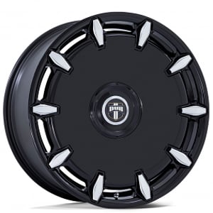 24" Dub Wheels Cheef DC271 Gloss Black Milled Rims