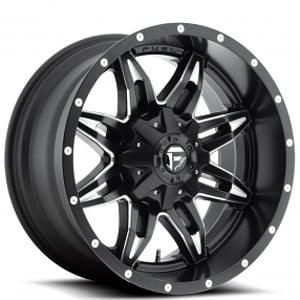20" Fuel Wheels D567 Lethal Black Milled Off-Road Rims 