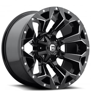 20" Fuel Wheels D576 Assault Gloss Black Milled Off-Road Rims 