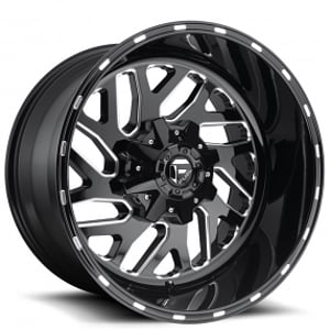 20" Fuel Wheels D581 Triton Black Milled Off-Road Rims 