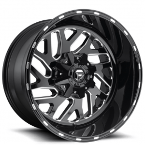 22" Fuel Wheels D581 Triton Black Milled Off-Road Rims 