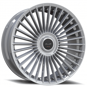 26" Gianelle Wheels Cabo Gloss Silver Floating Cap Rims