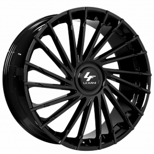 24" Staggered Lexani Wheels Wraith-XL Gloss Black Rims