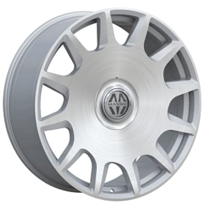 24" Massiv Wheels 927 C.E.O. Silver Brushed with Floating Cap Rims