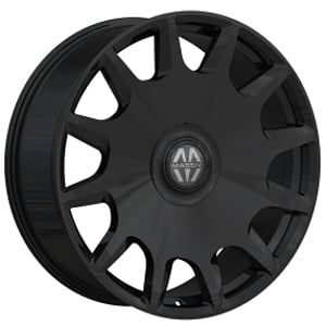 24" Massiv Wheels 927 C.E.O. Full Gloss Black with Floating Cap Rims
