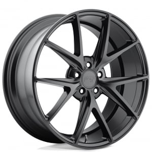 22" Staggered Niche Wheels M117 Misano Matte Black Rims