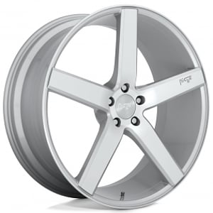 20" Niche Wheels M135 Milan Silver Machined Rims 