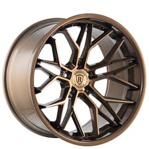 20" Staggered Rohana Wheels RFC3 Machined Bronze Flow Formed Rims