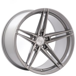 20" Rohana Wheels RFX15 Brushed Titanium Flow Formed Rims