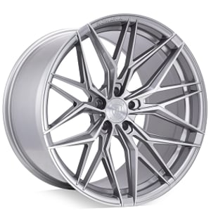 19/20" Staggered Rohana Wheels RFX17 Brushed Titanium Corvette Flow Formed Rims