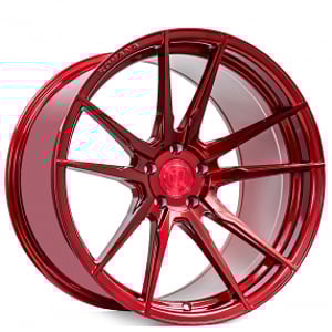 20" Staggered Rohana Wheels RFX2 Gloss Red Flow Formed Rims