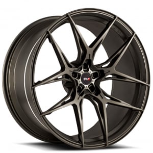 21" Staggered Savini Wheels SV-F5 Matte Bronze Flow Formed Rims