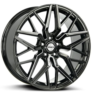 22" Shift Wheels Spring Gloss Black Milled Rims 