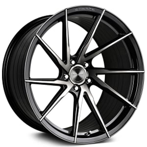 19/20" Staggered Stance Wheels SF01 Gloss Black Tinted Face Corvette True Directional Flow Formed Rims