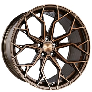 19" Staggered Stance Wheels SF10 Brushed Dual Bronze Flow Formed Rims 
