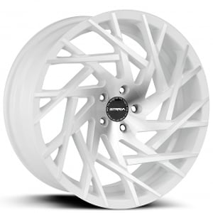 20" Strada Wheels Nido White Machined Rims