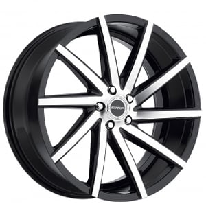 26" Strada Wheels Sega Gloss Black Machined Rims 